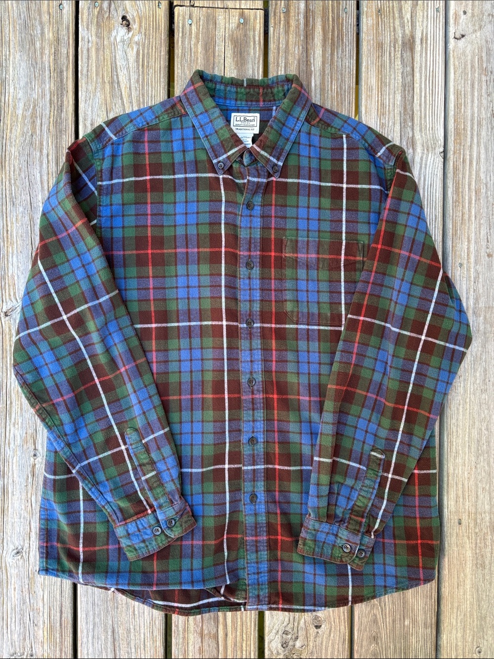 LL BEAN | Vintage Y2K Gorpcore Casual Grunge Scotch Plaid Flannel | Size L‎